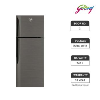 Godrej Double Door Refrigerator 240ltr  RT EON 255B SL HI TH ST